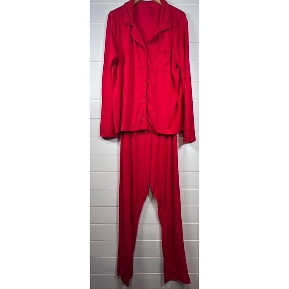 MeUndies Other - MeUndies Womens Pajama Set XL‎ Red Sleepwear Loungewear Top & Pants Soft